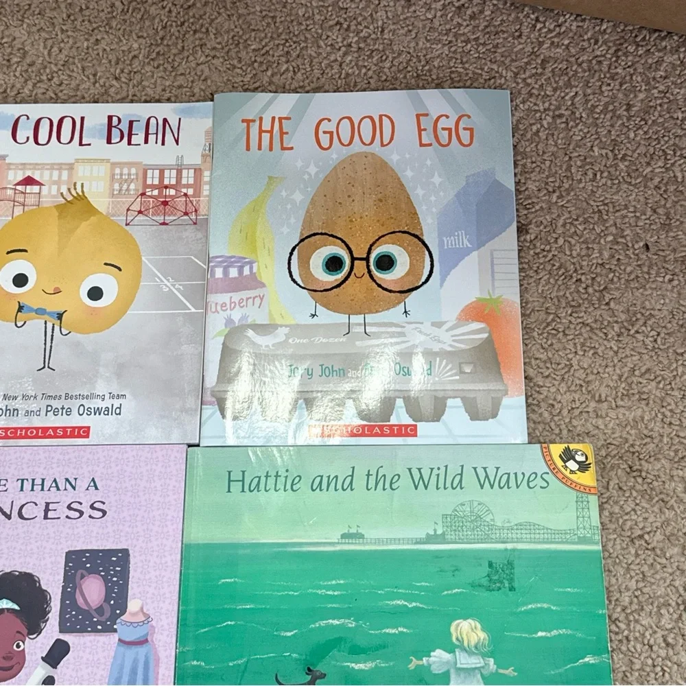 Scholastic Kids Book Bundle Cool Bean Good Egg Princess Hattie Waves